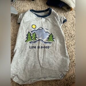 Life Is Good Heather Gray Cotton Tee